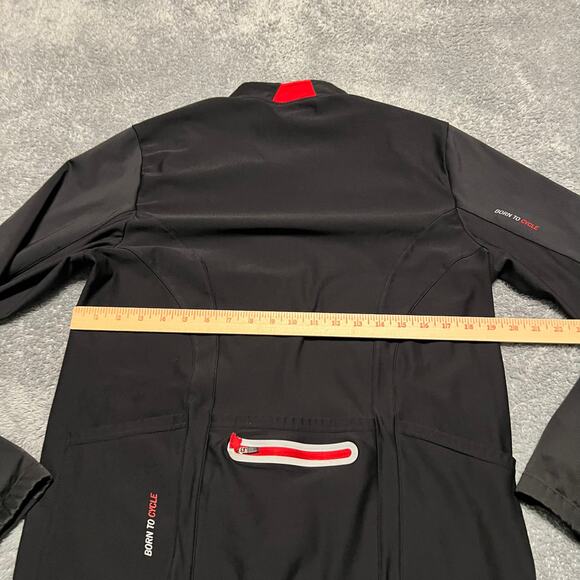 Santic Jacket Mens XXL Red and Black Full Zip Cycling Coat - Picture 5 of 8